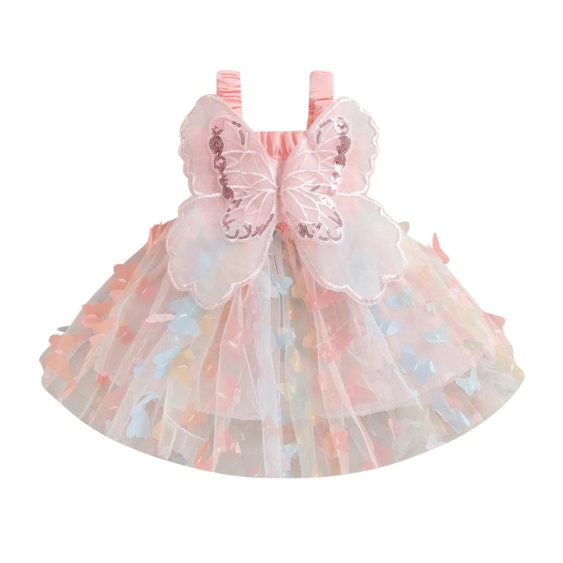 Rainbow Butterfly Party Dress