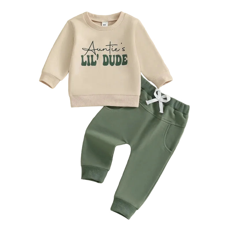 Auntie's Little Dude Set | Sage