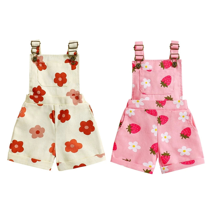 Kayla Floral Overalls | Beige