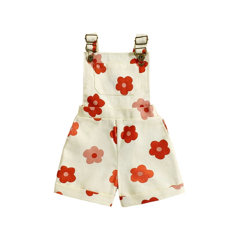 Kayla Floral Overalls | Beige