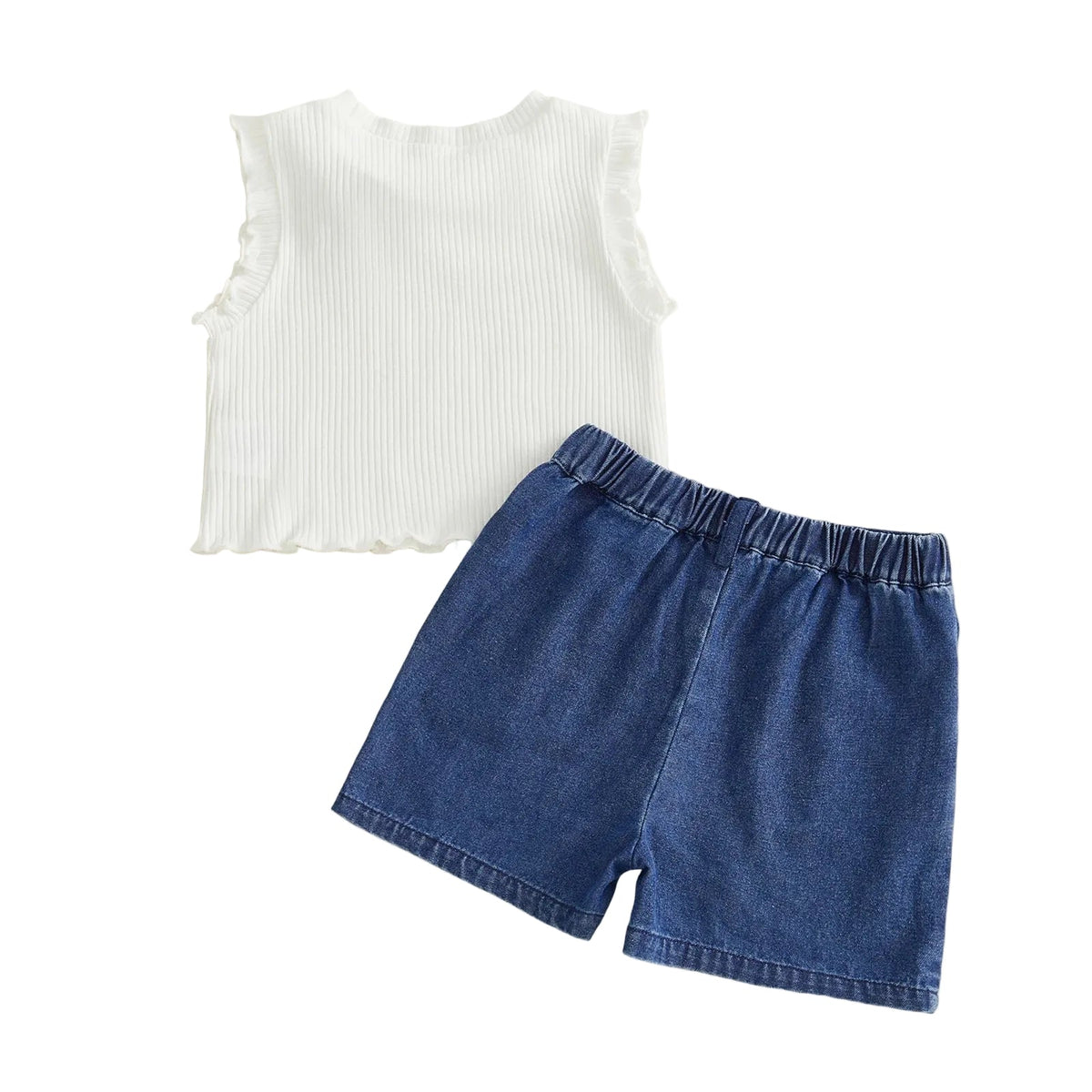 Cherry Cami & Denim Shorts Set