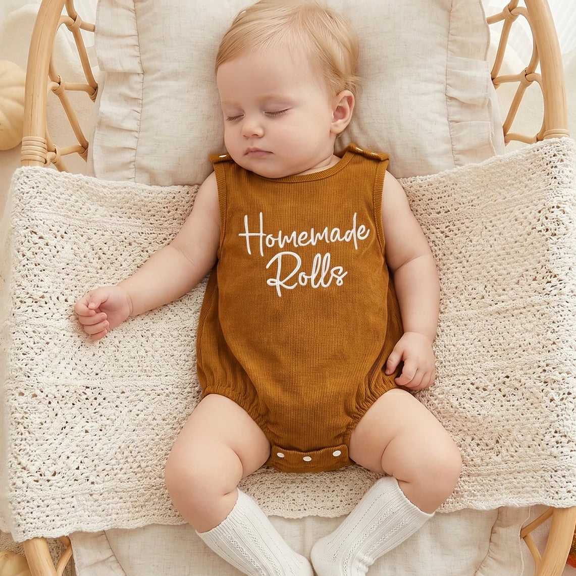 Homemade Rolls Sleeveless Romper