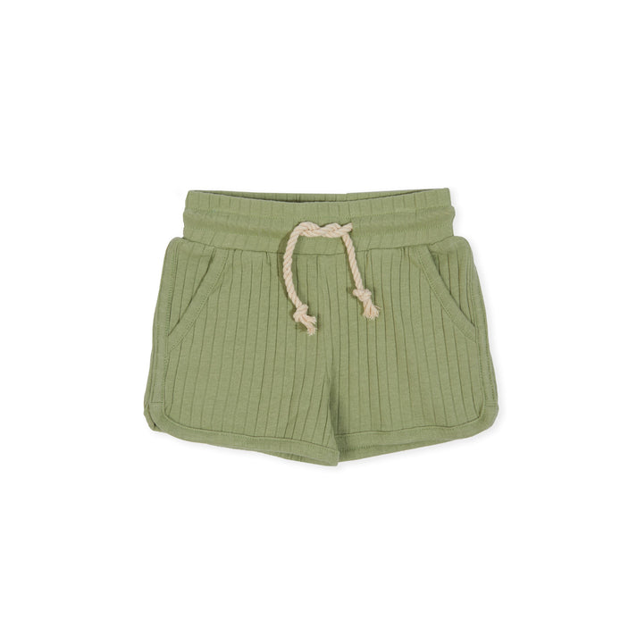 Indigo & Lellow - Cary Pocket Shorts | Rib Fern Green