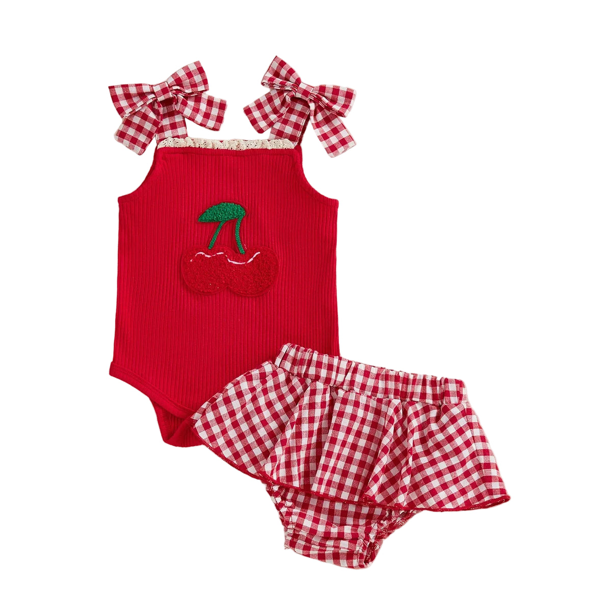 Gingham Cherries Set