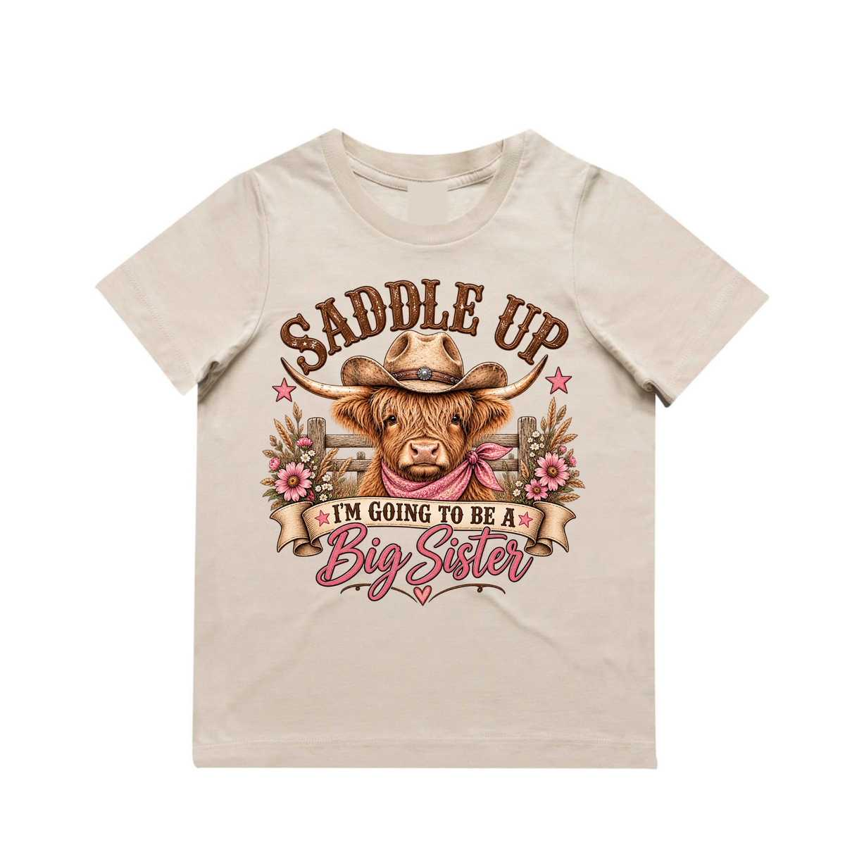 MLW By Design - Saddle Up I'm Going To Be a Big Sister Tee | Various Colours