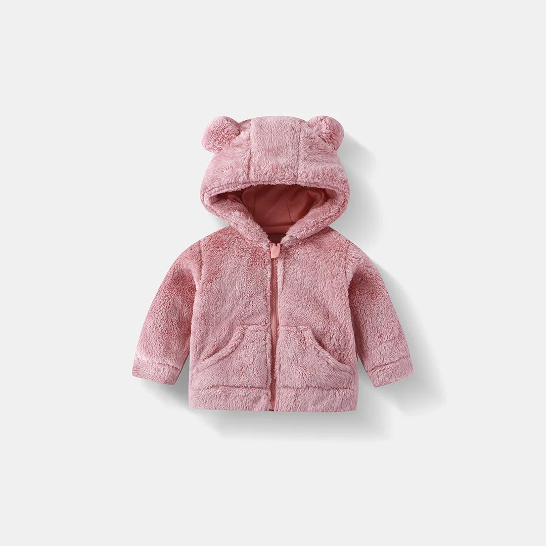 Fluffy Plush Teddy Jacket | Pink