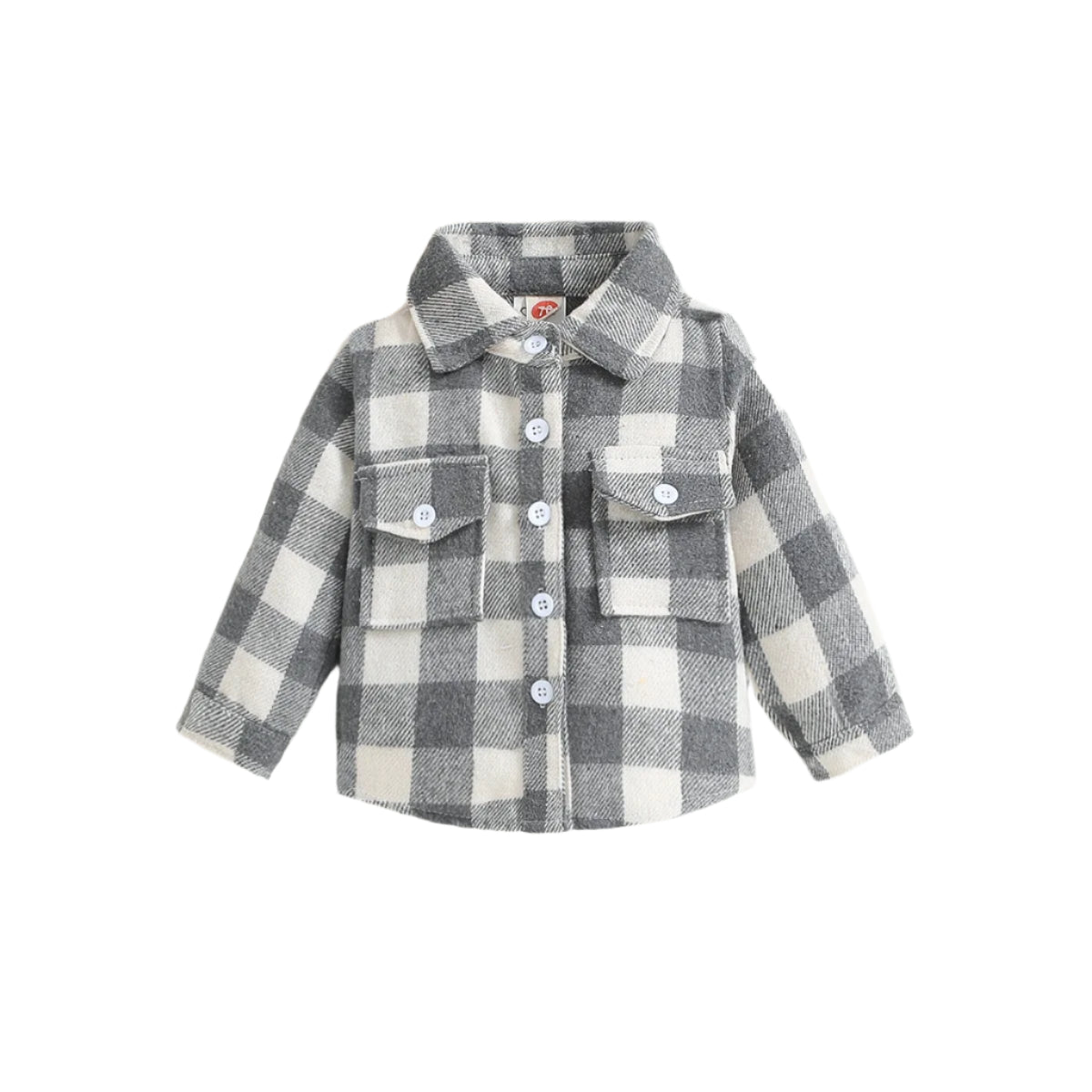 Plaid Shacket | Grey