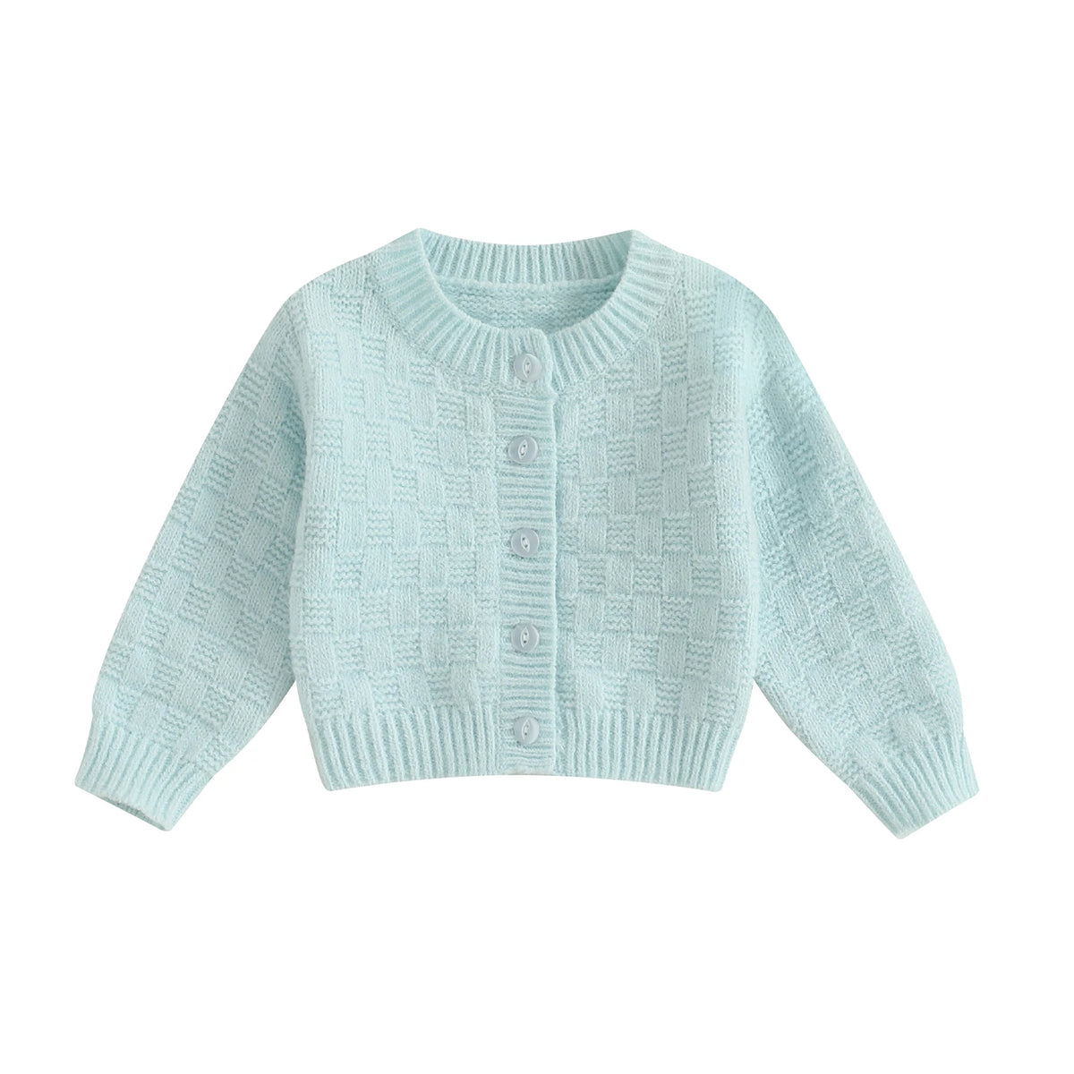 Basketweave Knit Cardigan | Mint