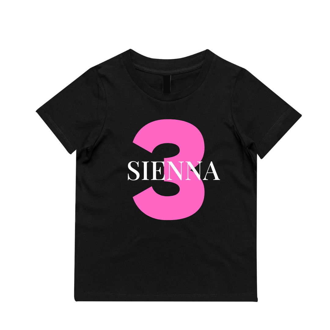 MLW By Design - Personalised Birthday Tee | Blue or Pink
