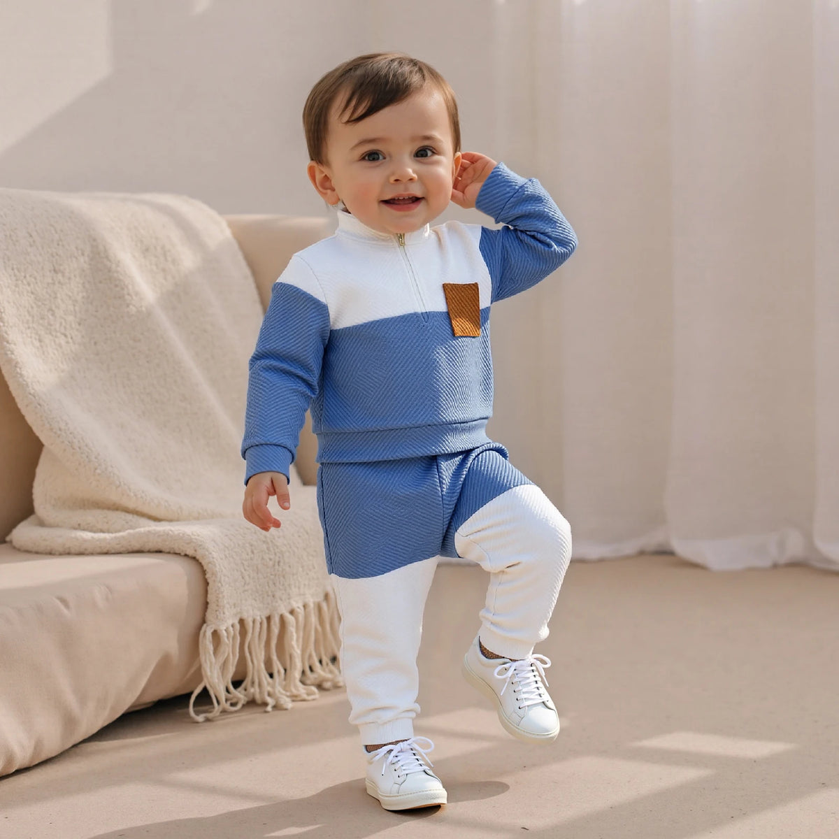 Jude Half Zip Set | Blue