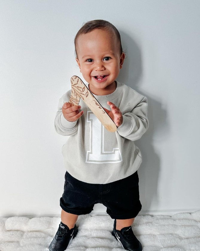 MLW By Design - Personalised Varsity Fleece Crew *CLEARANCE*