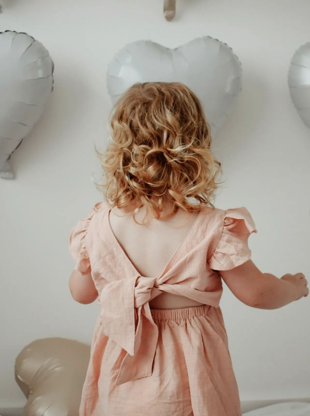 Ruffle Linen Dress | Blush