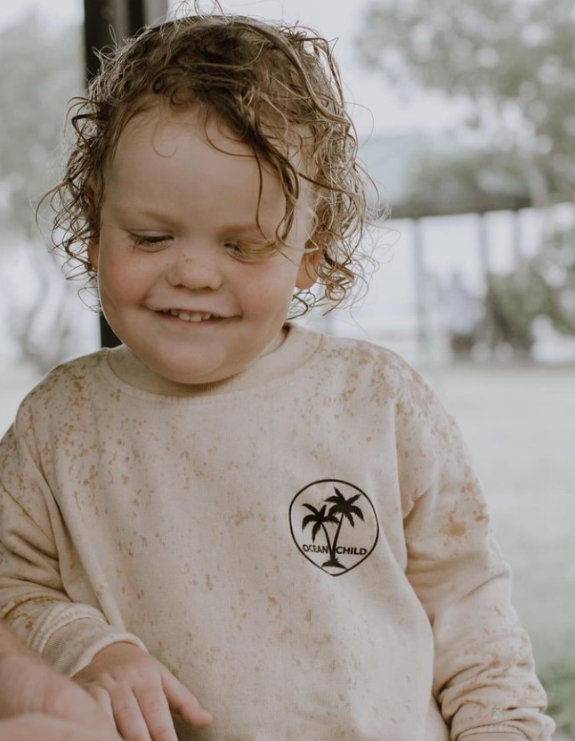 MLW By Design - Ocean Child Stonewash Crew | Sand or Black (CLEARANCE)