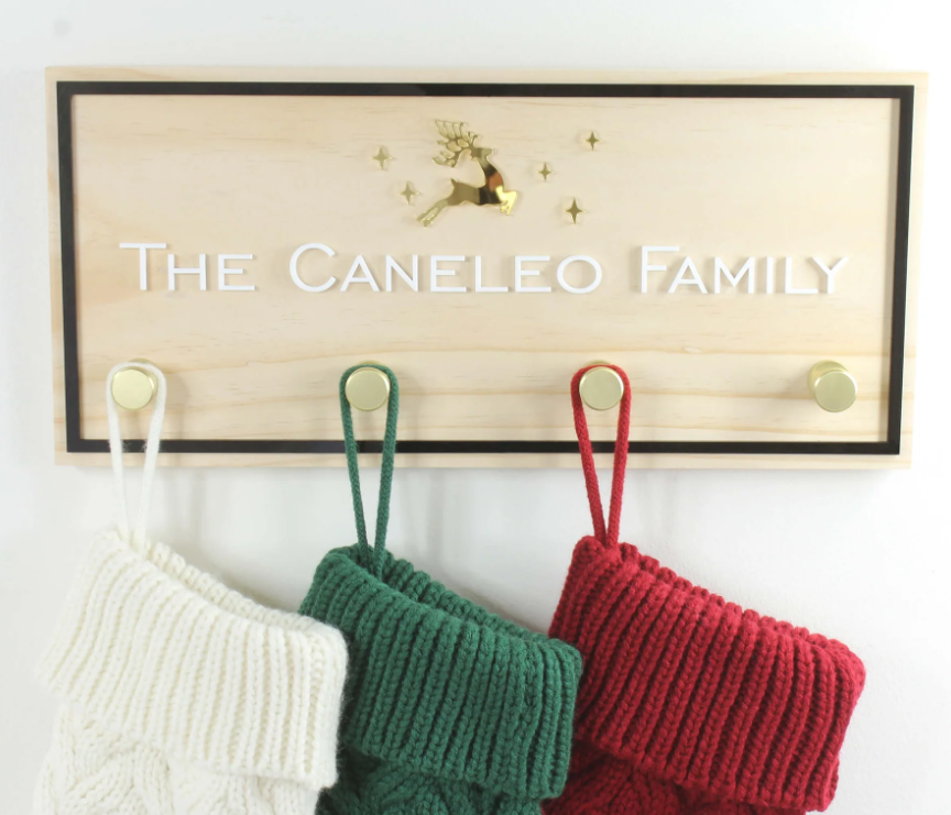 Meridian Etch - Christmas Stocking Holder | Reindeer