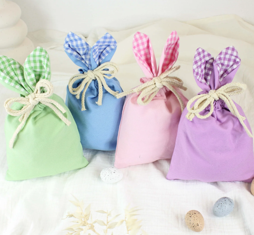 Meridian Etch - Personalised Bunny Ears Easter Bag | Green