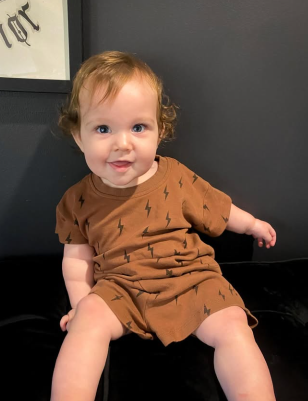 Brown Lightening Short Set