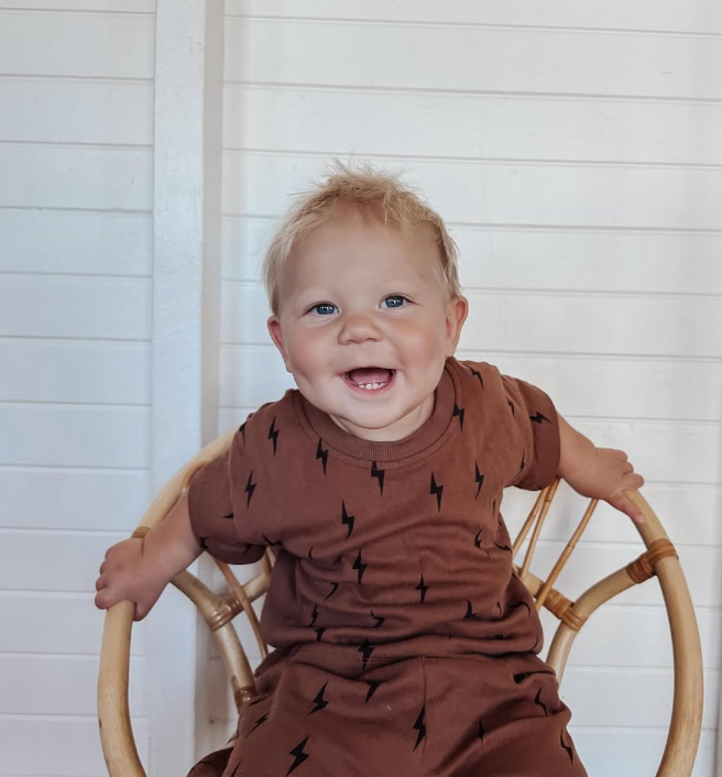 Brown Lightening Short Set