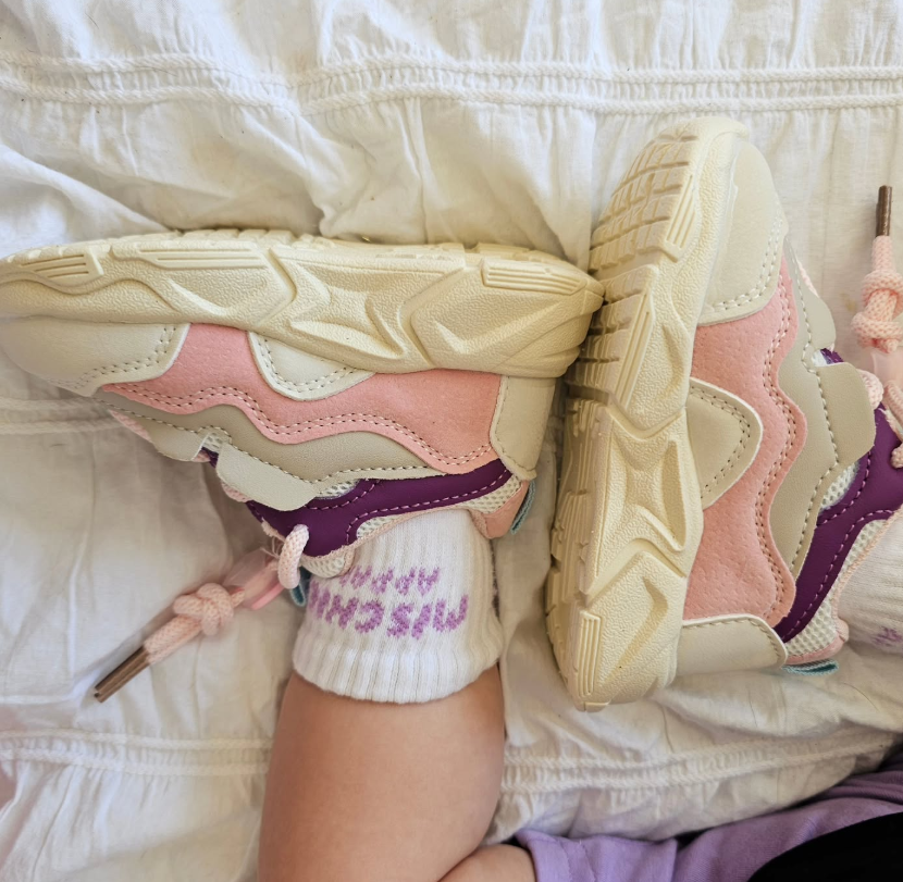 Chunky 3 Tone Sneakers | Pink