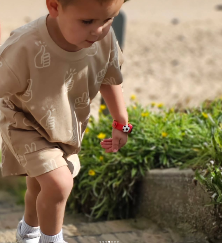 Beige Peace Shorts Set