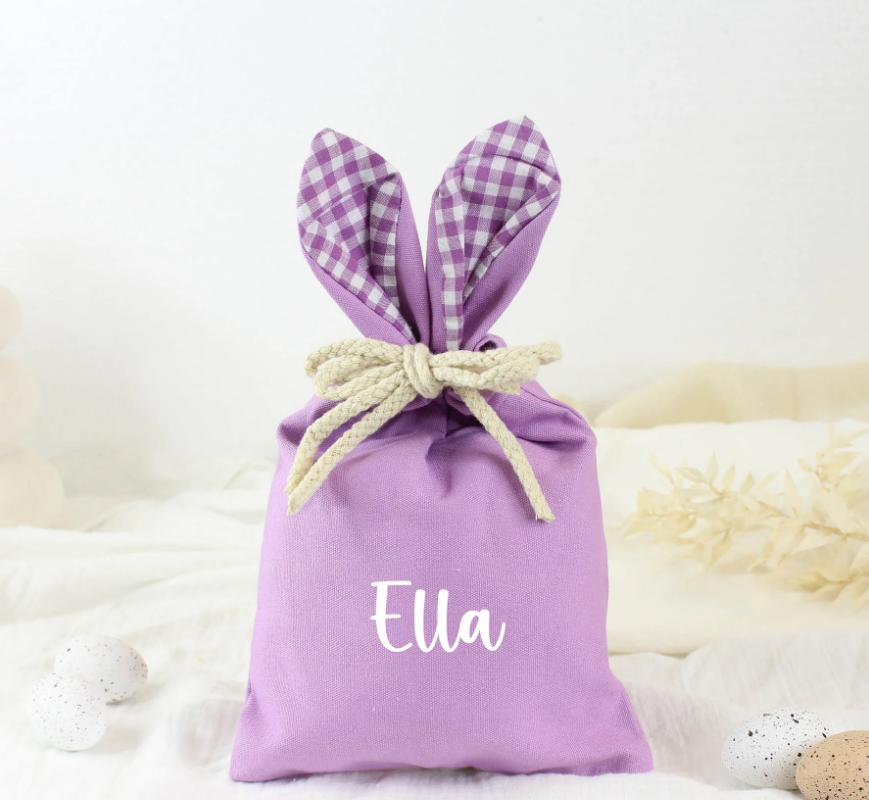 Meridian Etch - Personalised Bunny Ears Easter Bag | Purple