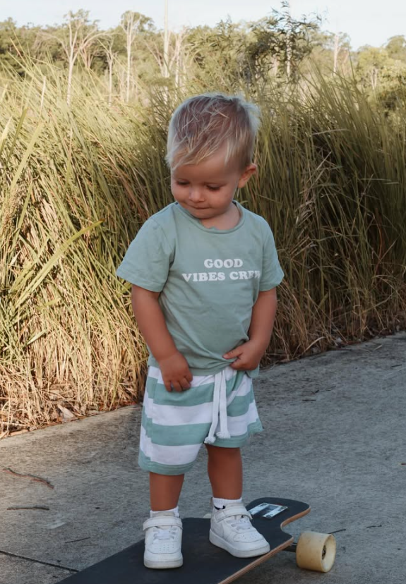 Good Vibes Crew Set | Sage