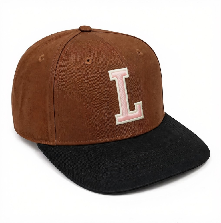 Cubs & Co - PERSONALISED CHOCOLATE BROWN CAP W/ INITIALS | ATHLETIC FONT VARIOUS COLOURS