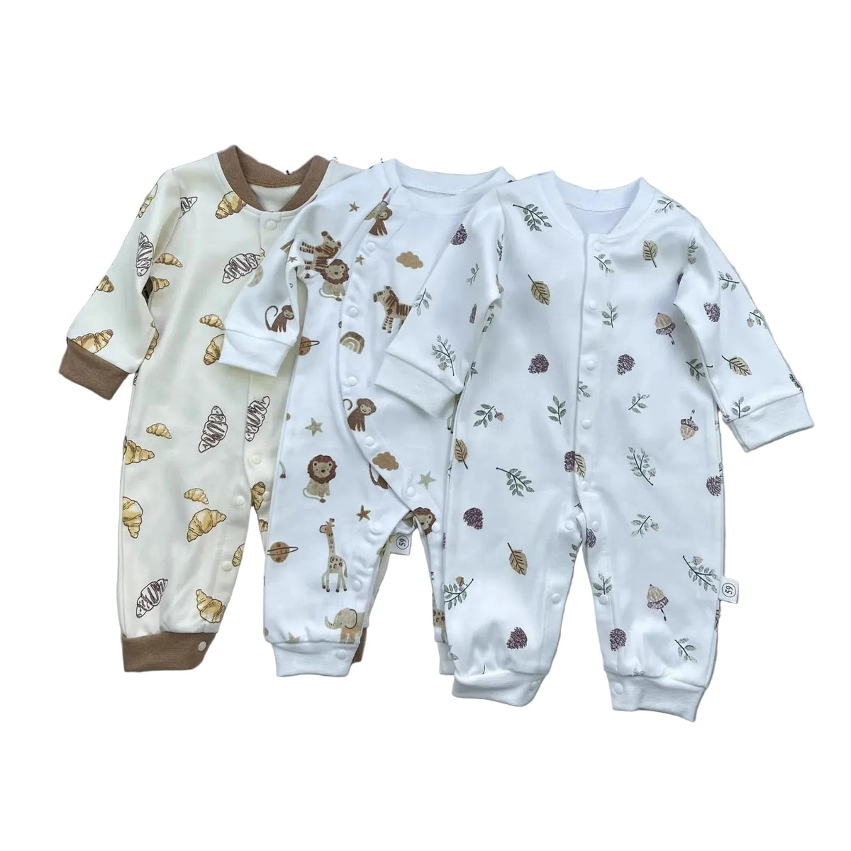 Snap Front Snuggle Romper | Various Patterns