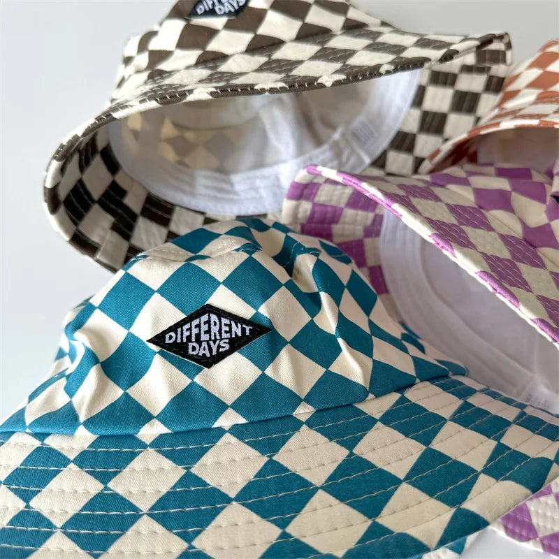 Checkered Bucket Hat | Multiple Colours