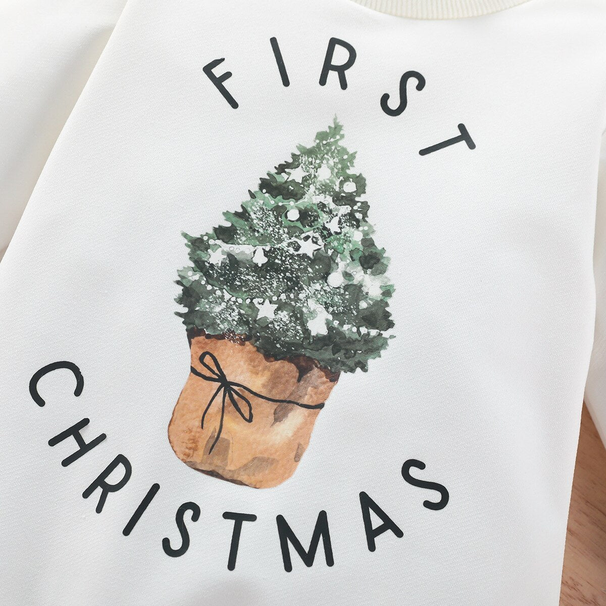 First Christmas White Romper