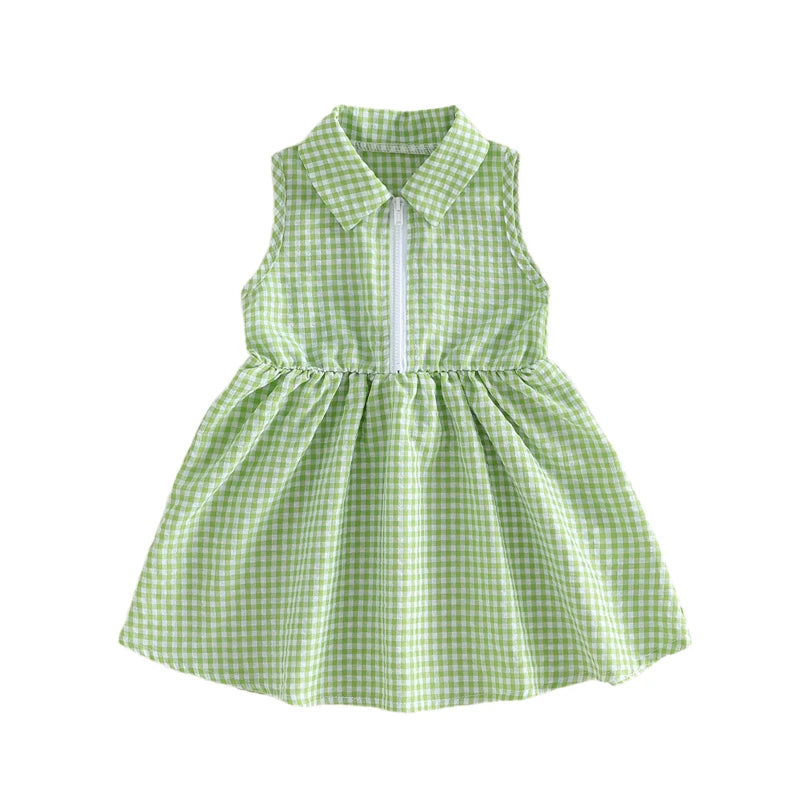 Maya Gingham Dress | Green