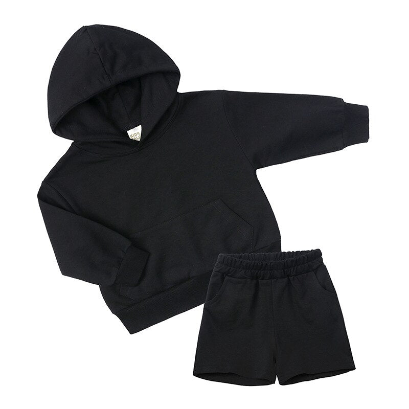 Shorts Tracksuit Set Black – My Little Wardrobe