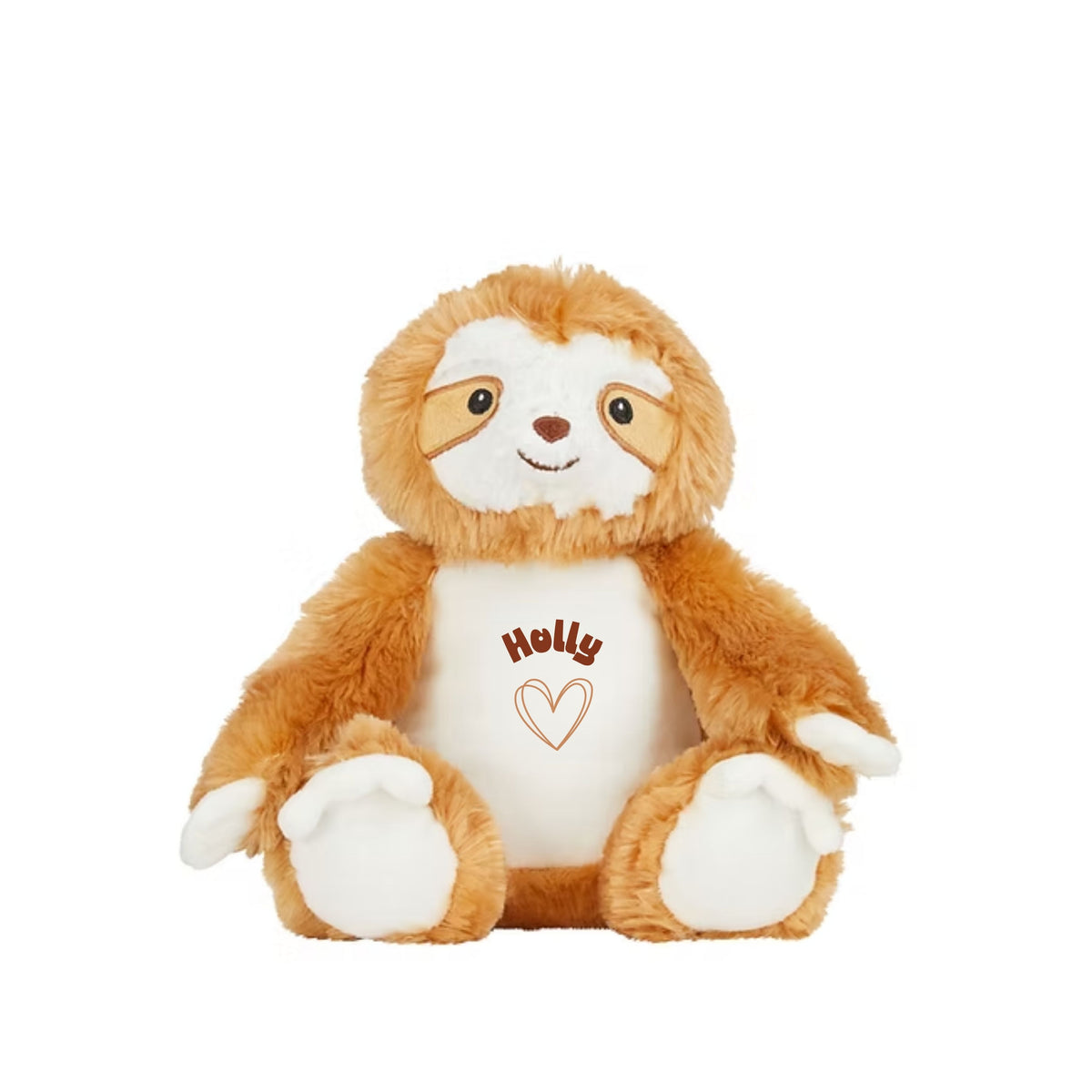 MLW By Design - Personalised Sloth Plush Toy | 4 Print Colours