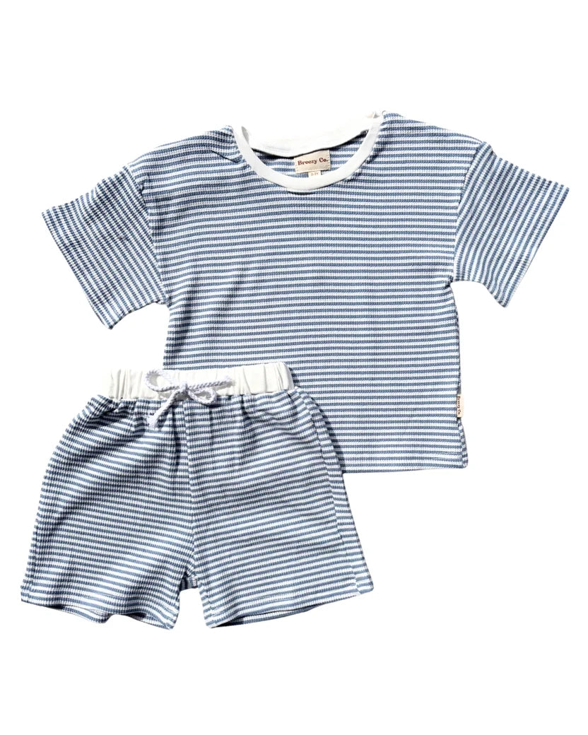 Breezy Co. - Waffle Set | Blue & White
