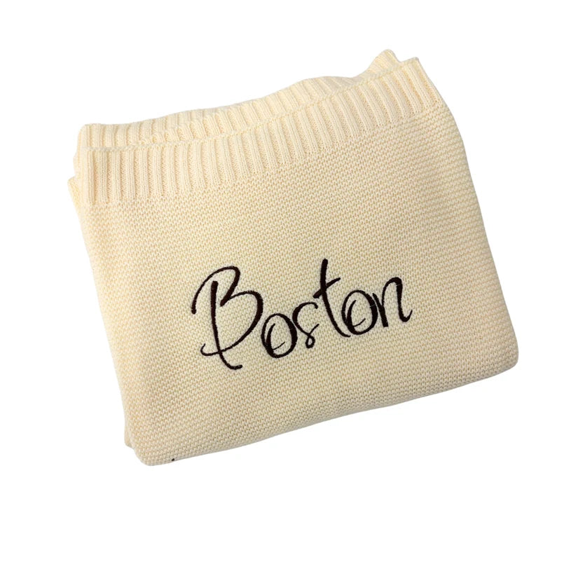 Breezy Co. - Personalised Knitted Blanket | 6 Colours
