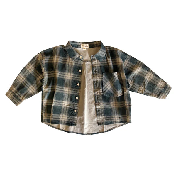 Breezy Co. - Cowboy Shirt | Beige Navy