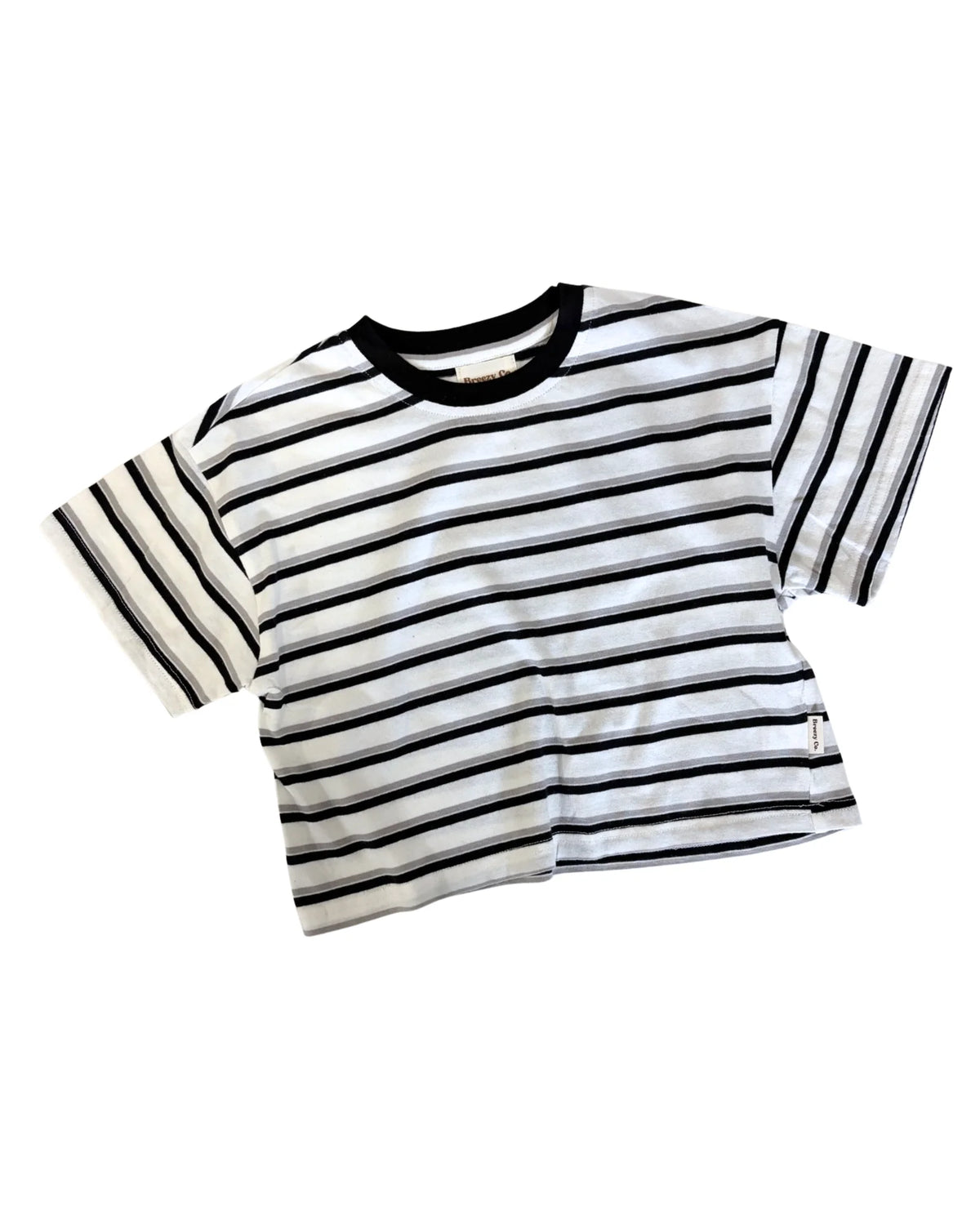 Breezy Co. - Box Retro Stripe Tee | Monochrome