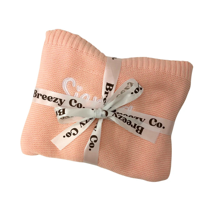 Breezy Co. - Personalised Knitted Blanket | 6 Colours
