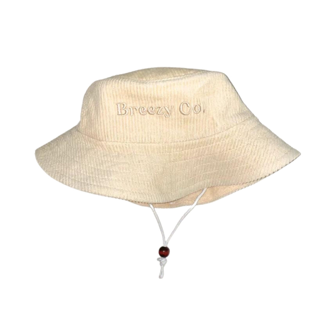 Breezy Co. - Corduroy Logo Bucket Hat | Sand