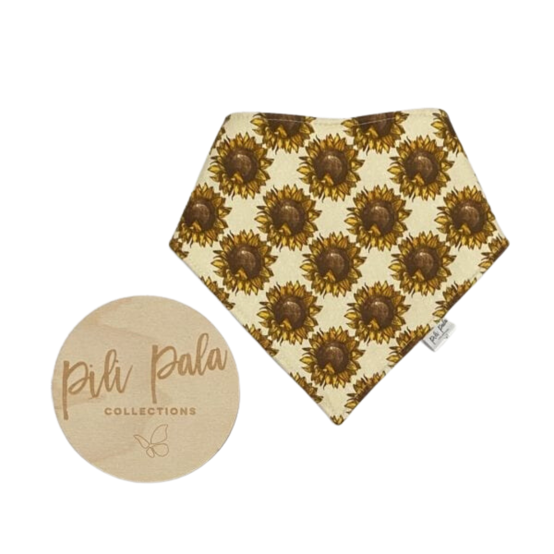 Pili Pala Collections - Handmade Dribble Bib | Sunflower Vintage