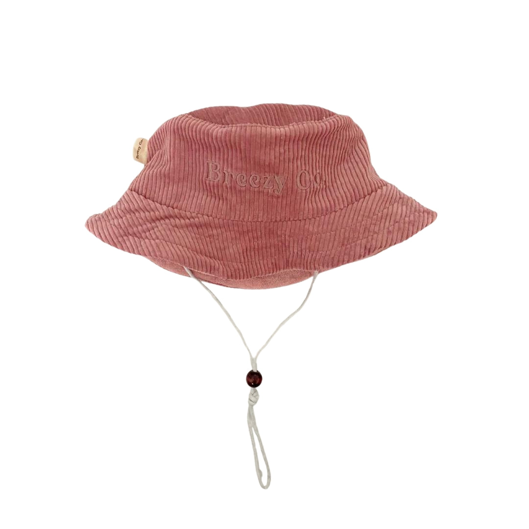 Breezy Co. - Corduroy Logo Bucket Hat | Washed Plum