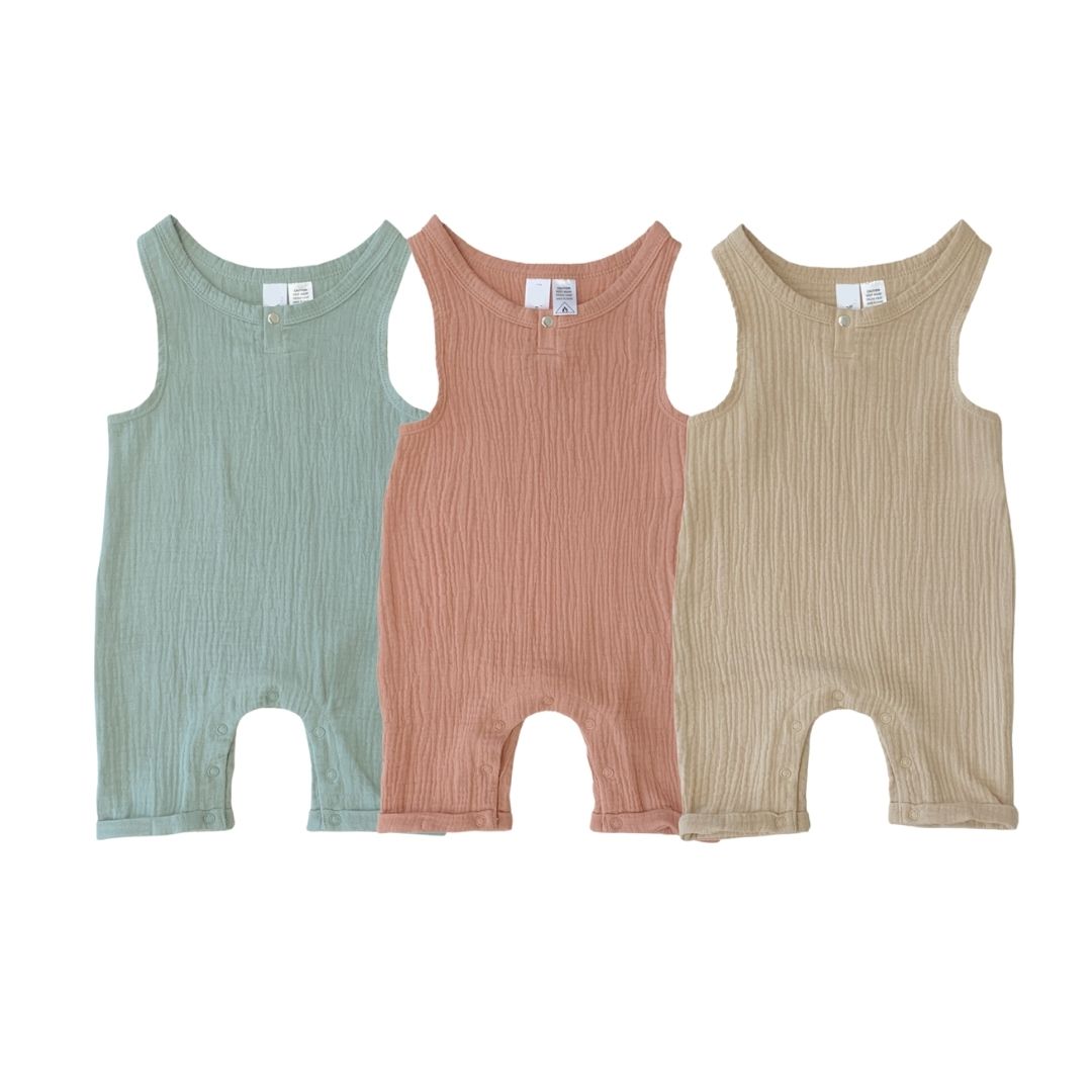 MLW By Design - Muslin Cotton Summer Slouch Rompers | 3 Colours | LIMITED EDITION