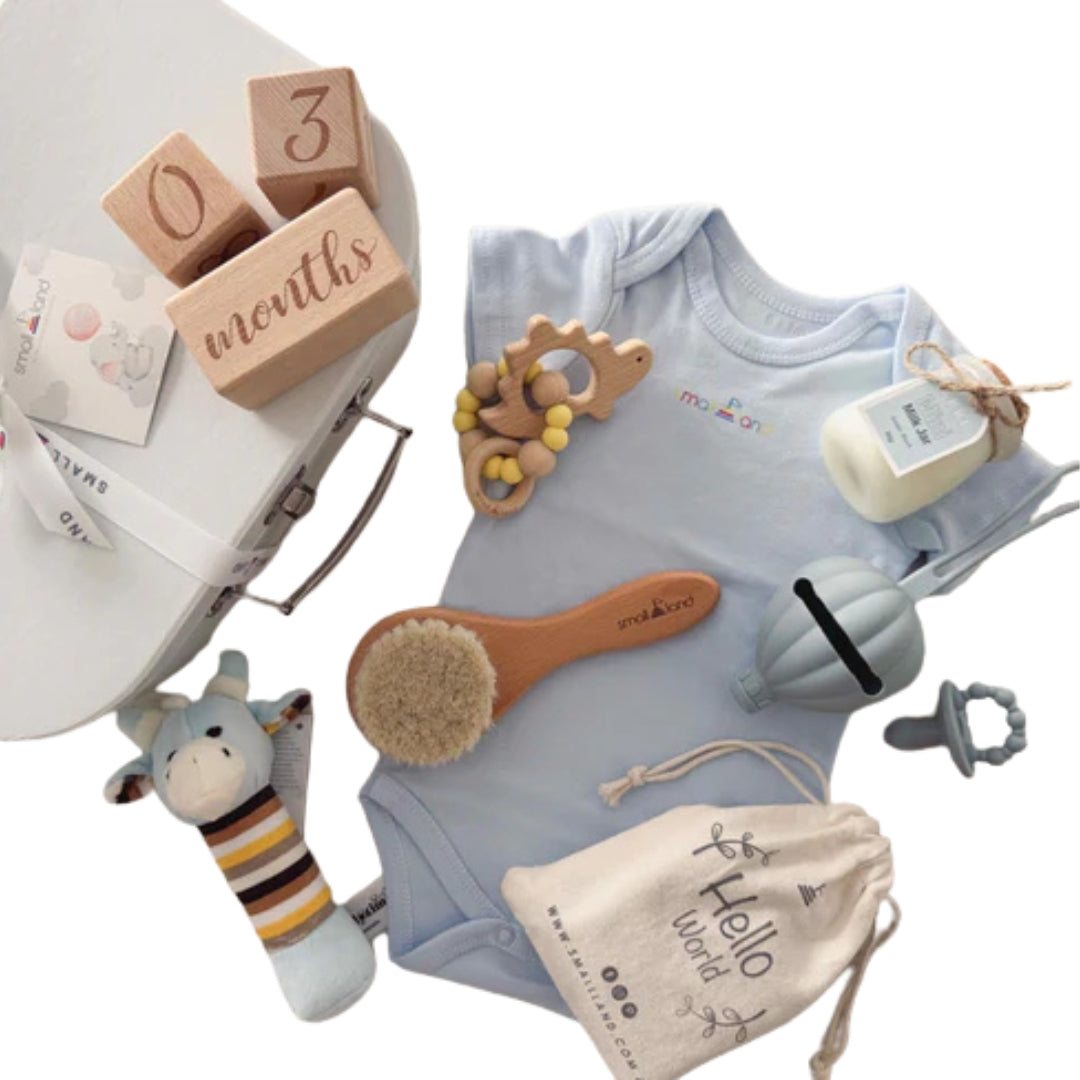 Small Land - Large Baby Boy Gift Box | Newborn & Baby Shower Gift Box