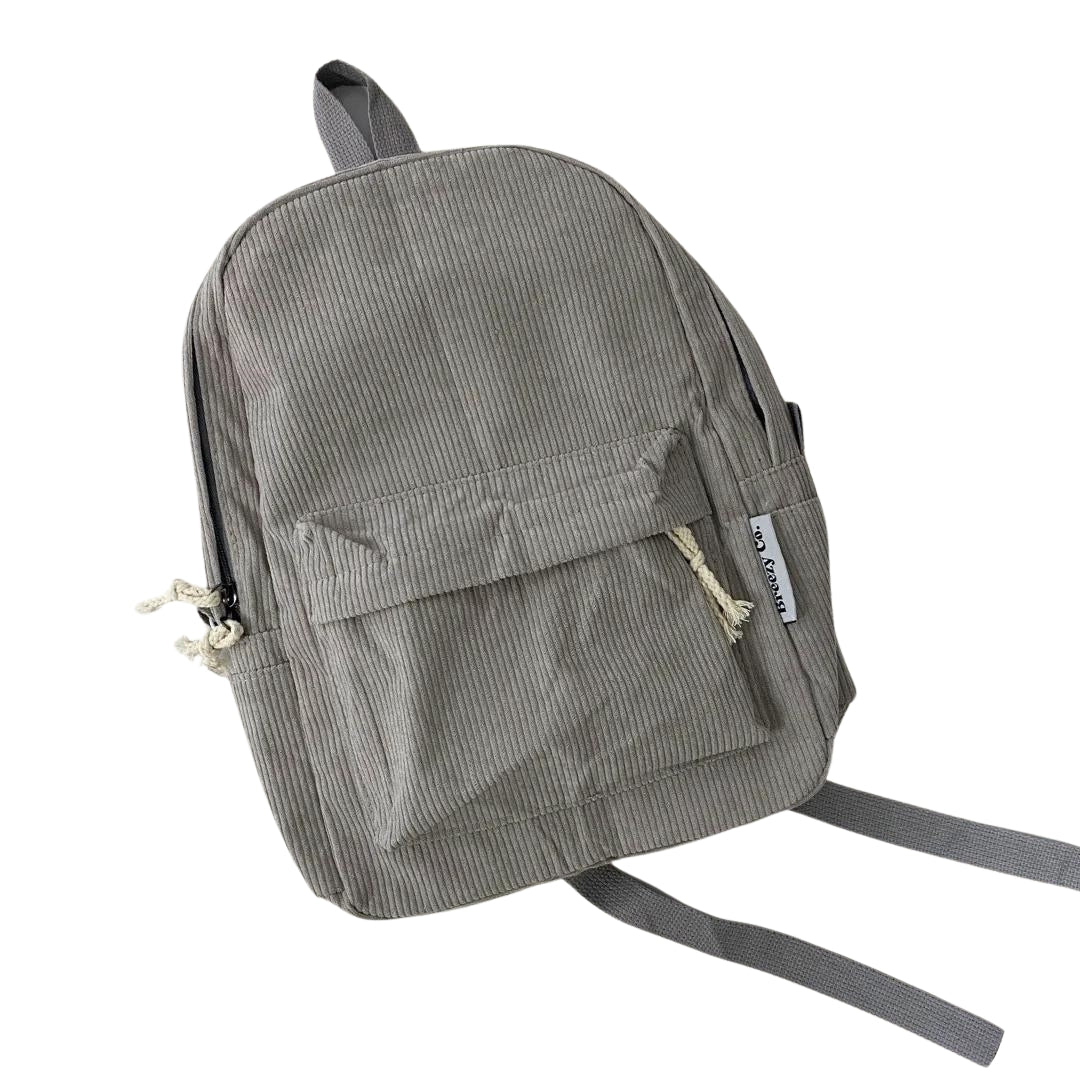 Gray canvas backpack shop