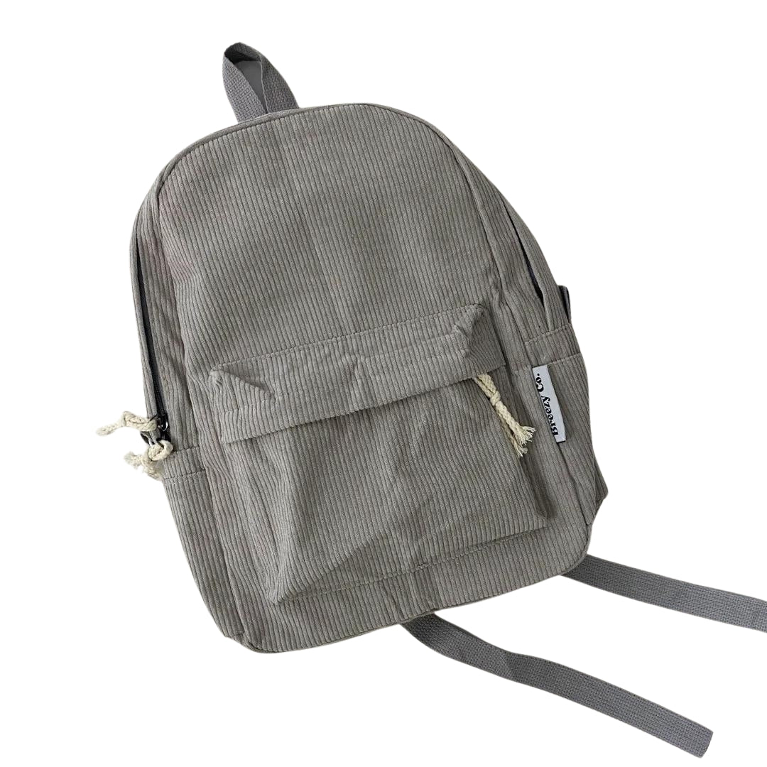 Breezy Co. - Personalised Corduroy Backpack | Grey