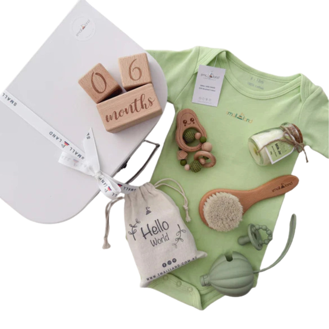 Small Land - Large Baby Neutral Unisex Gift Box | Newborn & Baby Shower Gift Box