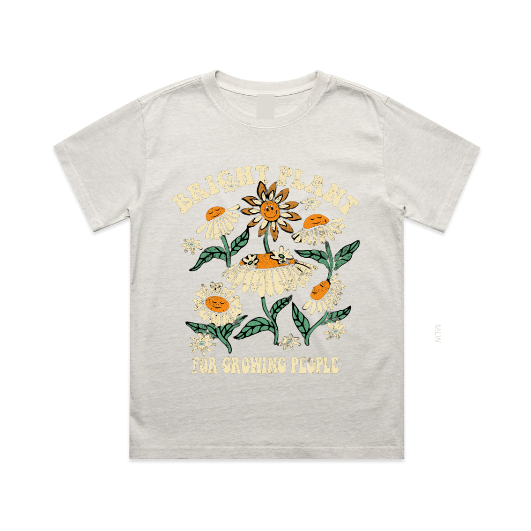 MLW By Design Retro Flower Vintage Oversized Tee
