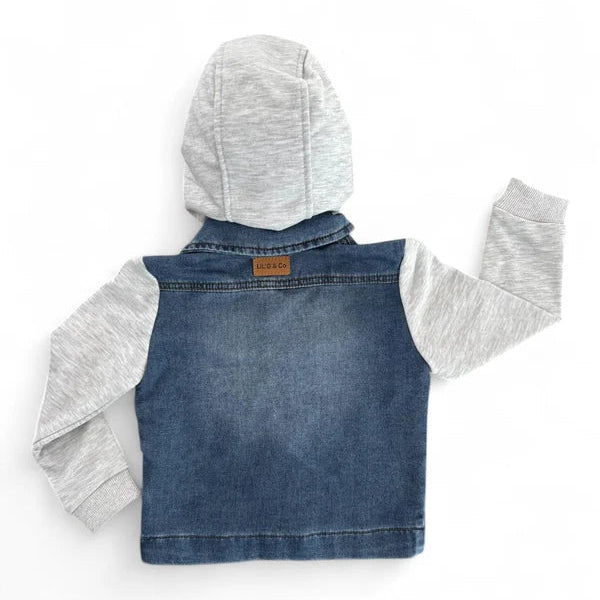 LiL'G & Co. - Stretch Denim Jacket | Light denim & Grey