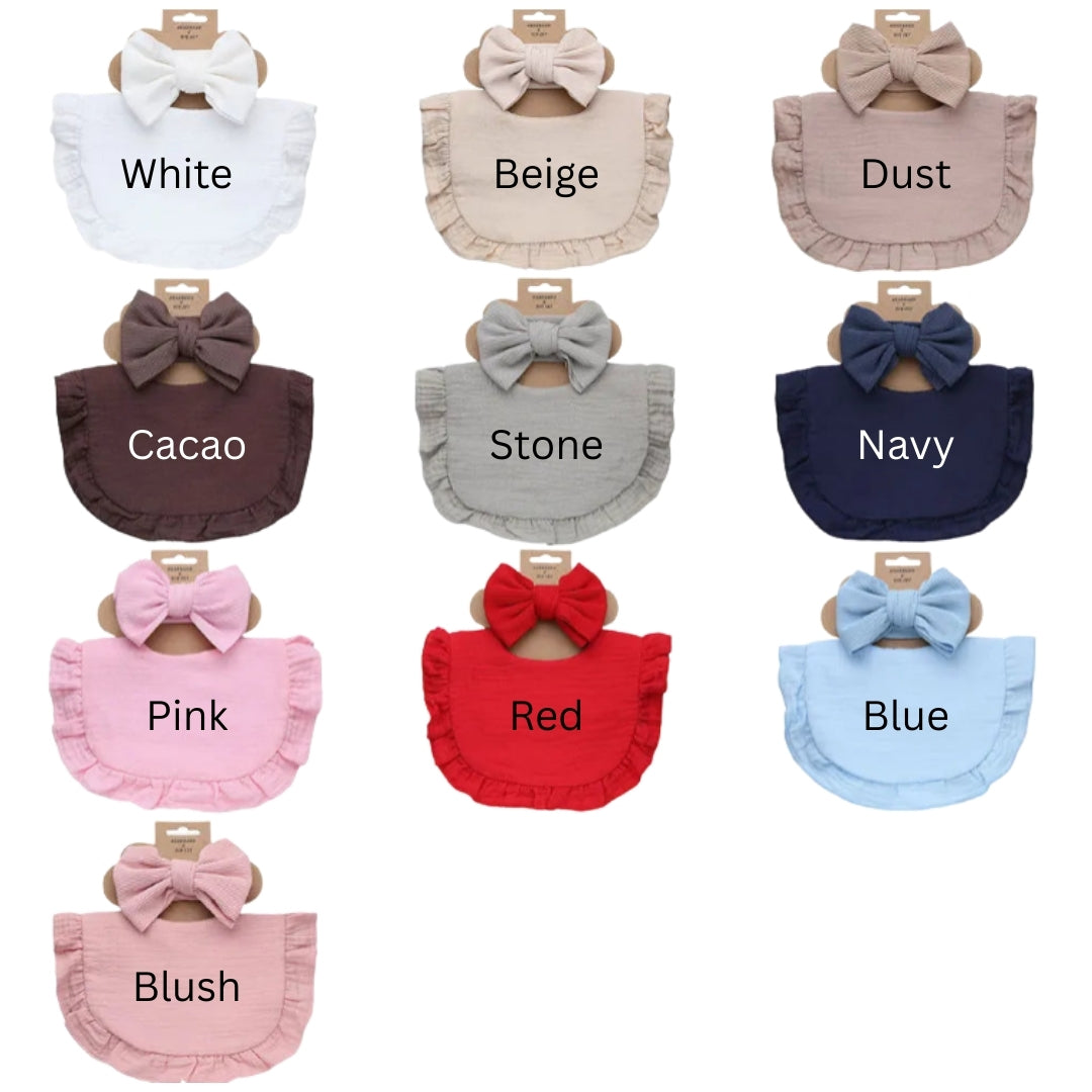 Bib & Headwrap Set | Various Colours