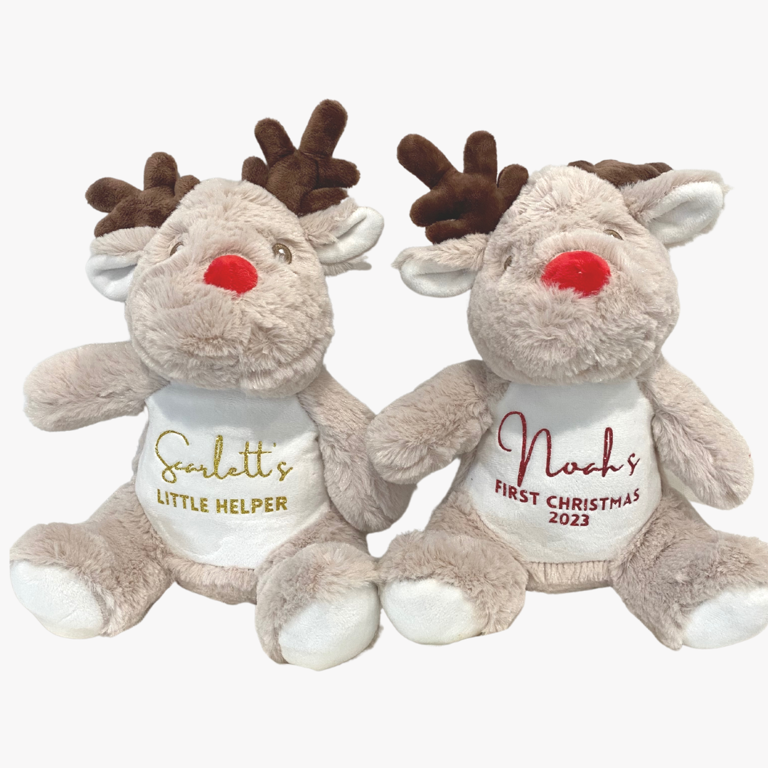 MLW By Design - Personalised Reindeer Plush | 2 Designs