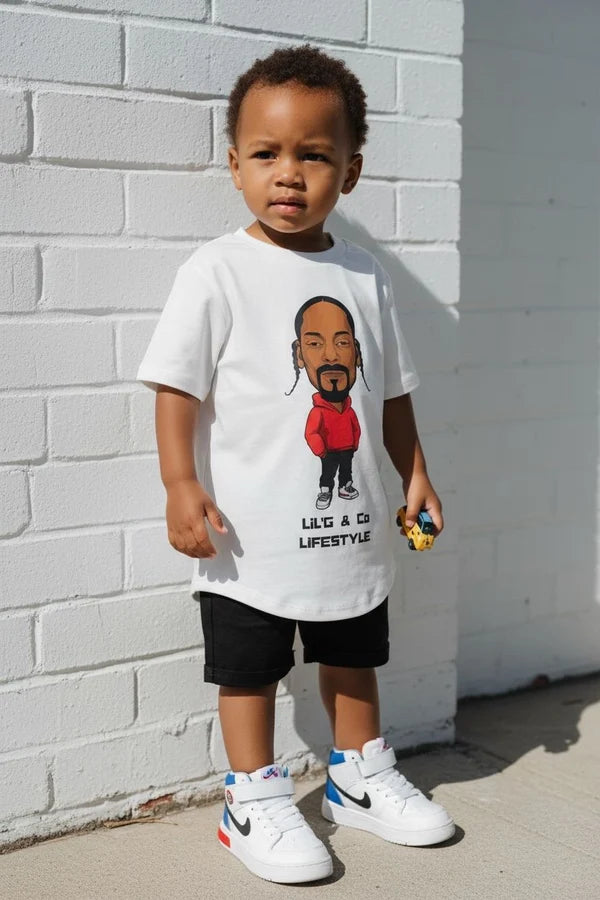 LiL'G & Co. - D O Double G Short Sleeve T-shirt | White